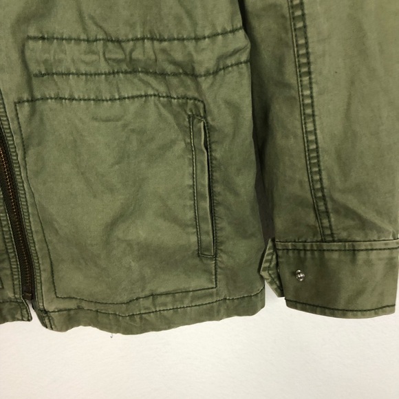 Madewell Fleet army green utility zip front jacket Size XS - Picture 4 of 6